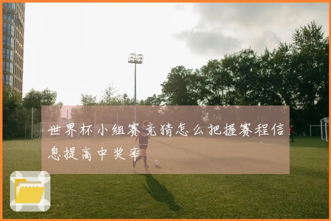 世界杯小组赛竞猜怎么把握赛程信息提高中奖率