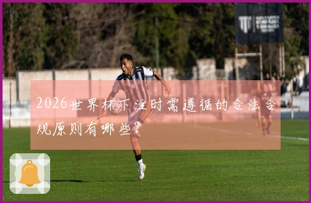 2026世界杯下注时需遵循的合法合规原则有哪些？
